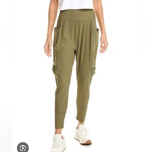 Gray/green small free people movement harem cargo Joggers